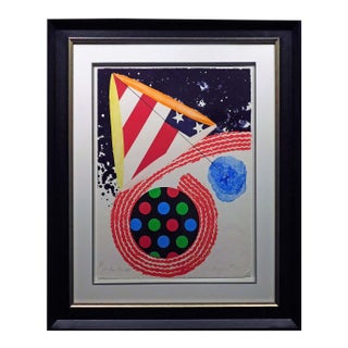 James Rosenquist "A Free for All" Hand Signed LTD Ed Lithograph Original Framed For Sale