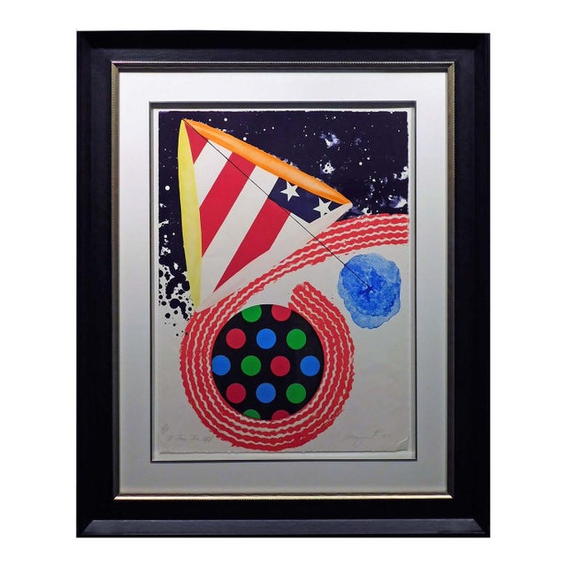 James Rosenquist "A Free for All" Hand Signed LTD Ed Lithograph Original Framed For Sale