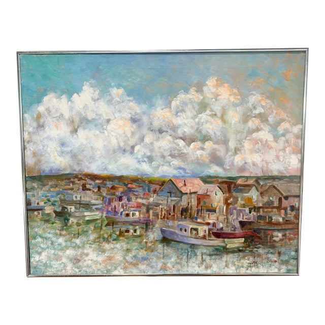 Martin J. Murray (American, 1908–1997) "Provincetown" Oil on Canvas C. 1940 For Sale