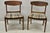 Vintage Mid Century Modern Walnut & Oak Sculptural Curved Back Dining Side Chairs - a Pair. Circa Mid 20th Century....