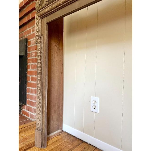 Antique Carved Fireplace Mantel Surround | Circa 1905–1920 Ornate Architectural Salvage For Sale - Image 13 of 15