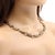 1900 - 1909 Early 20th Century Victorian Bronze Necklace, 18k Gold Heavy Link Chain Necklace, Chunky One of a Kind Antique Jewelry, Handmade Jewelry For Sale - Image 5 of 10