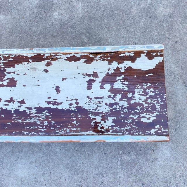 Hand Crafted Folk Art Bench by Local Artist For Sale In Sacramento - Image 6 of 6