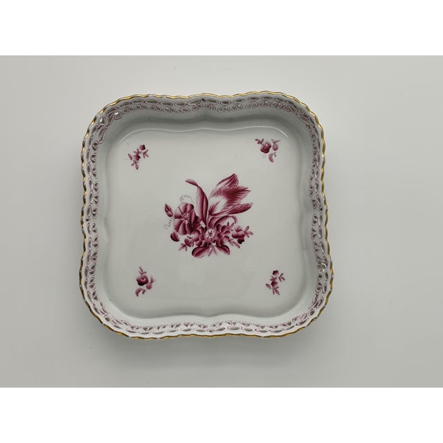 Ceramic Porcelain Openwork Bowl from Herend, Hungary, 1970s For Sale - Image 7 of 7