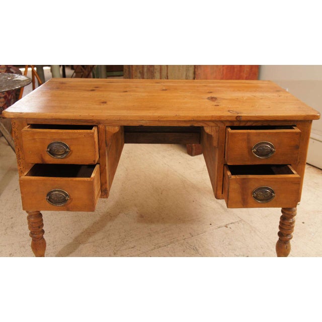 Early 20th Century French Provincial Pine Desk For Sale - Image 5 of 11