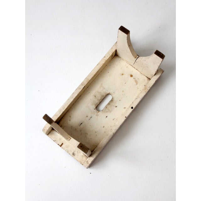 Antique American Farmhouse White Painted Step Stool For Sale - Image 16 of 16