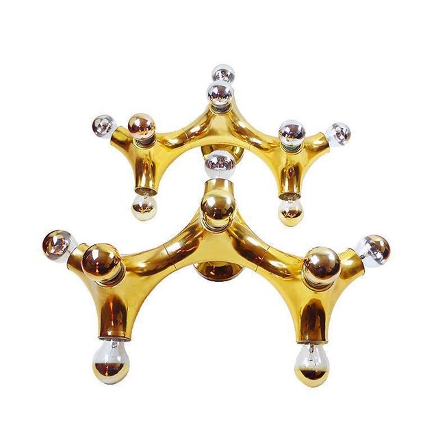 Golden Space Age Wall Lights from Cosack, 1970s, Germany, Set of 2 For Sale - Image 16 of 16