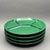 Mid 20th Century Vintage Italian Emerald Green Ceramic Divided Fondue Grill Plates Set of Four For Sale - Image 5 of 8