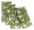 Handmade Green Secret Garden Napkins, Set of 4 For Sale