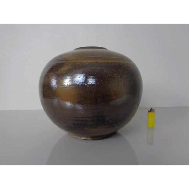 Large German Studio Ceramic Vase by Monika Maetzel, 1960s For Sale - Image 3 of 18