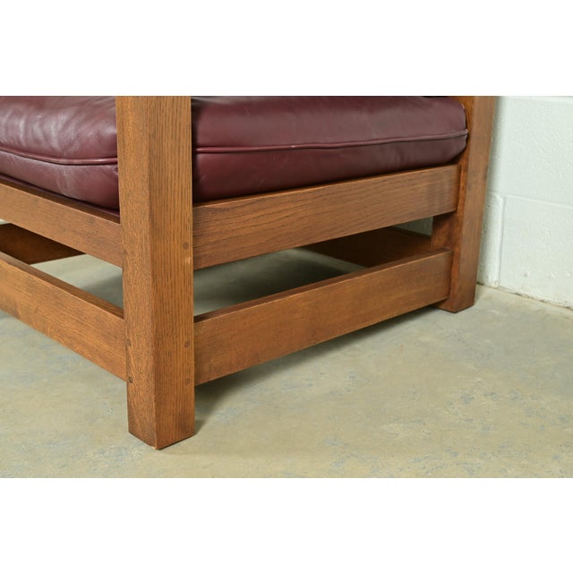 Stickley Mission Oak Arts & Crafts Eastwood Lounge Chair With Ottoman For Sale - Image 10 of 16