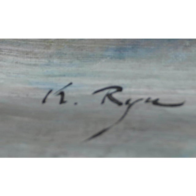 Keiko Ryu, Swedish Composition, 1960s, Oil on Canvas, Framed For Sale - Image 6 of 7