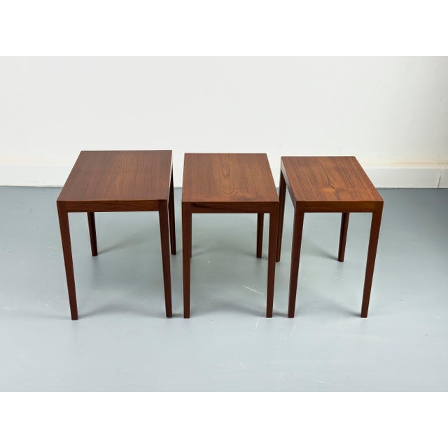 Danish Teak Side Tables, 1960s, Set of 3 For Sale - Image 11 of 16