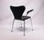 Black Leather Model 3207 Seven Chair by Arne Jacobsen for Fritz Hansen, 1980s For Sale - Image 3 of 9
