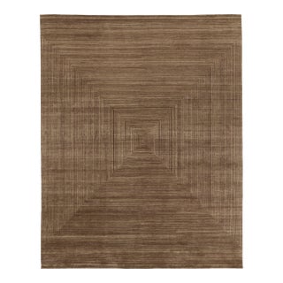 Rug & Kilim’s Modern Rug in Dual-Toned Geometric Pattern For Sale