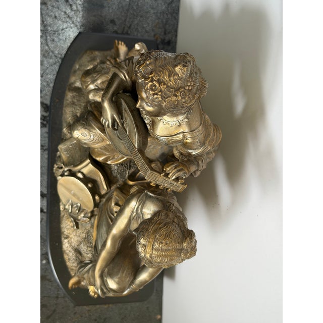Adrien Étienne Gaudez French Gilt Bronze Allegorical Group of the Arts, “Hors Concours,” Circa 1880 For Sale - Image 9 of 12
