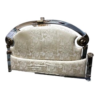 1980s Brass and Lucite by Marcello Mioni Headboard and Footboard For Sale