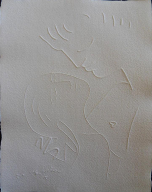 Jean Cocteau, Couple amoureux, Etching