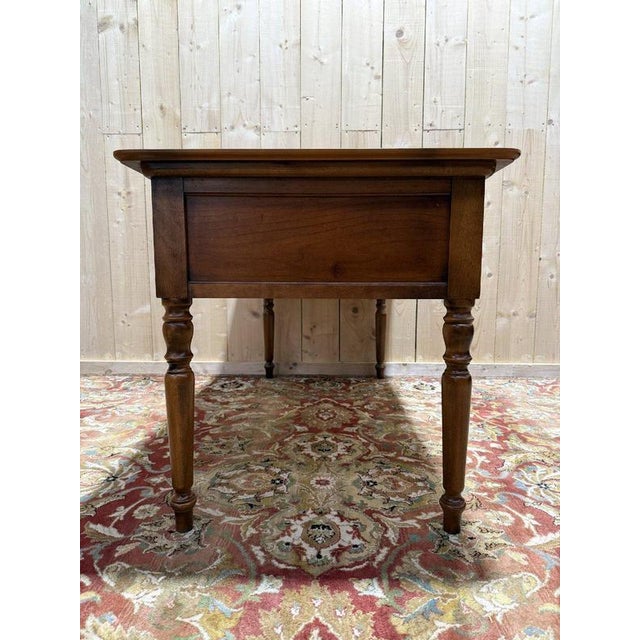 Louis Philippe Style Flat Desk in Cherrywood For Sale - Image 5 of 9