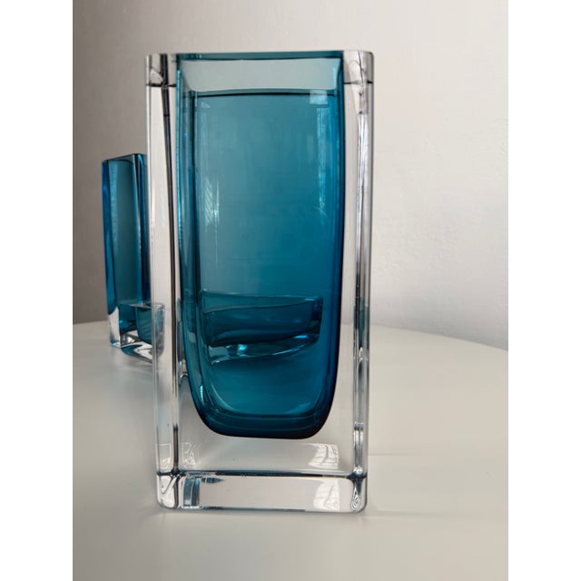 Mid-Century Modern Swedish Art Glass Vases and Ashtray by Göran Wärff for Kosta Boda, 1970s, Set of 3 For Sale - Image 3 of 11