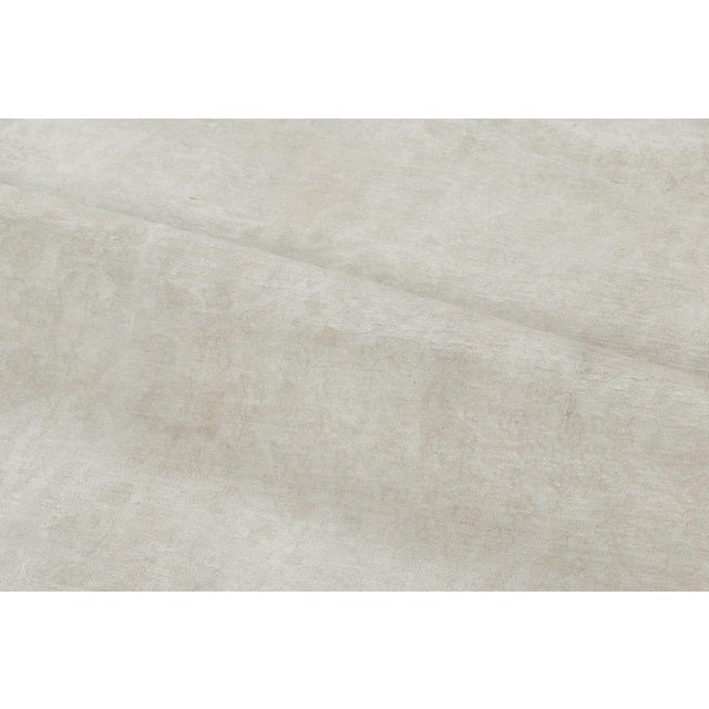 Traditional Vintage Distressed Textural Rug With Tonal Florals in Ivory Hues - Rug & Kilim For Sale - Image 3 of 9