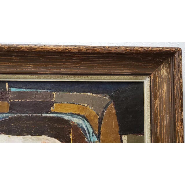 1940s Remarkable Abstract Portrait of a Boy With His Dog C.1940 For Sale - Image 5 of 12