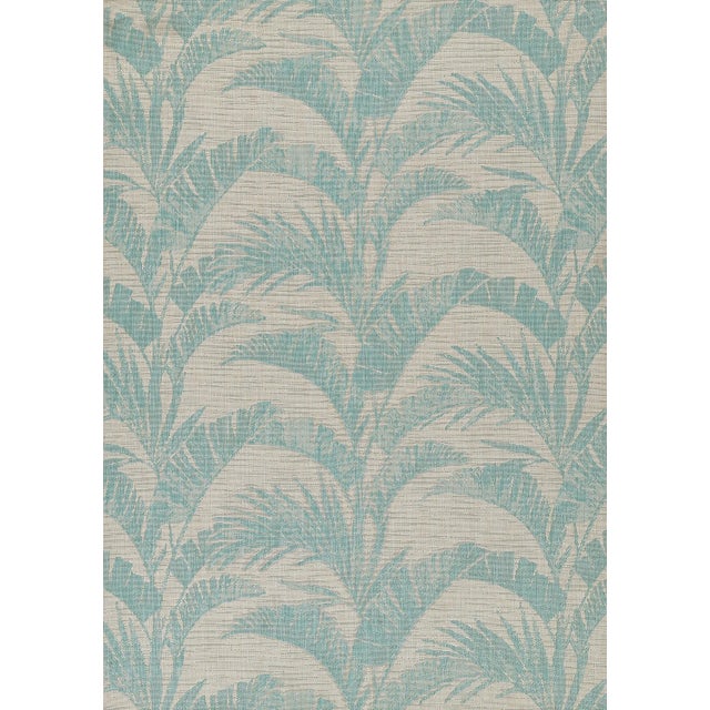 Momeni Contemporary Indoor/Outdoor Riviera Palm Rug in Aqua, 5'3" x 7' For Sale - Image 9 of 9