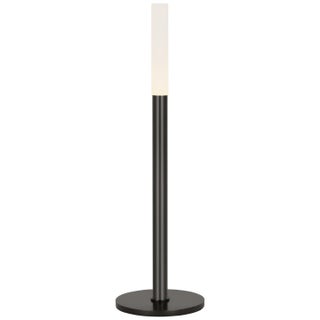 Kelly Wearstler by Visual Comfort Signature Rousseau 20" Table Lamp in Bronze with Etched Crystal For Sale