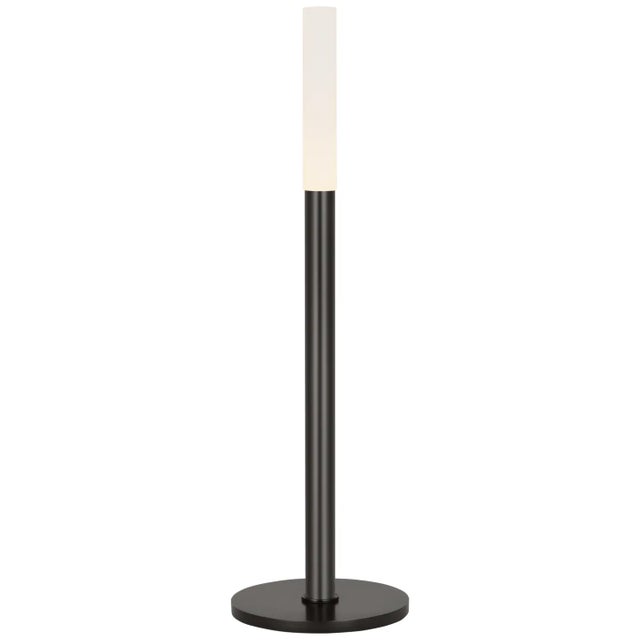 Kelly Wearstler by Visual Comfort Signature Rousseau 20" Table Lamp in Bronze with Etched Crystal For Sale