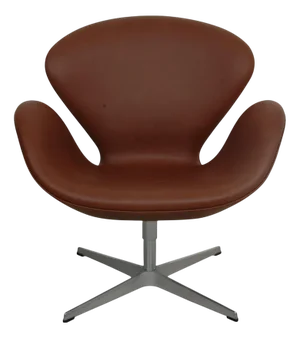 Swan Chair in Mokka Classic Leather by Arne Jacobsen, 2000s