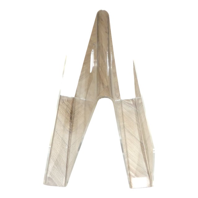 Vintage Magazine Rack in Acrylic Glass, 1980s For Sale