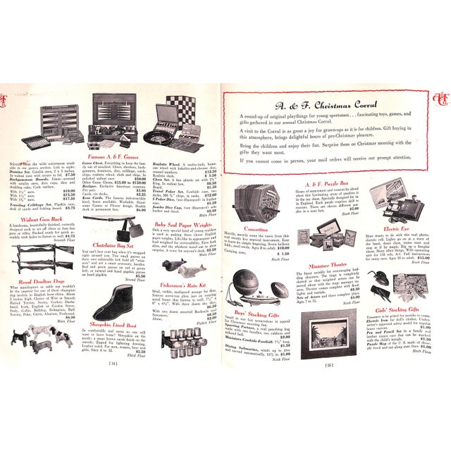 White Abercrombie & Fitch the Christmas Trail 1940 Catalog For Sale - Image 8 of 12