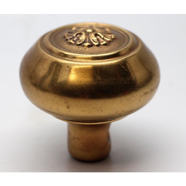 French Brass Concentric Louis XVI Style Door Knob For Sale - Image 3 of 4