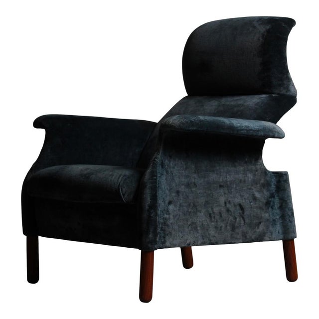 Sanluca Lounge Chairs in Blue Velvet by Achille & Pier Giacomo Castiglioni for Gavina, 1960, Set of 2 For Sale - Image 12 of 18