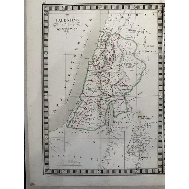 Modern Palestine According to the Division of the Twelve Tribes Map, 1845 For Sale - Image 3 of 13