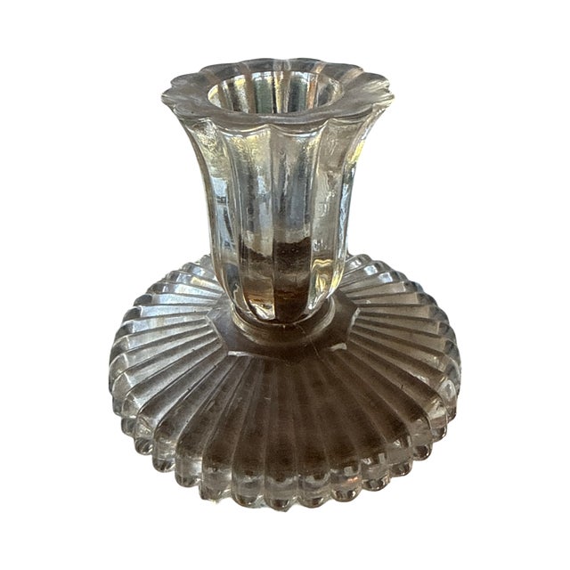 Antique Victorian Pressed Glass Three-Arm Girandole Candelabra For Sale - Image 13 of 14