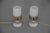 Set of two table lamps made of glass and metal. Very good original condition 1x40W, E25-E27 bulb US plug adapter included....
