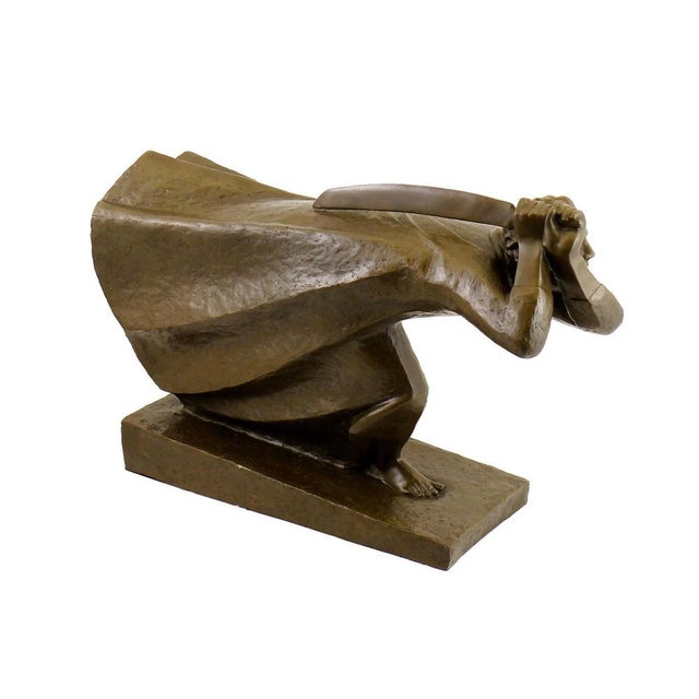 20th Century The Avenger Figurative Sculpture in Bronze For Sale - Image 6 of 11
