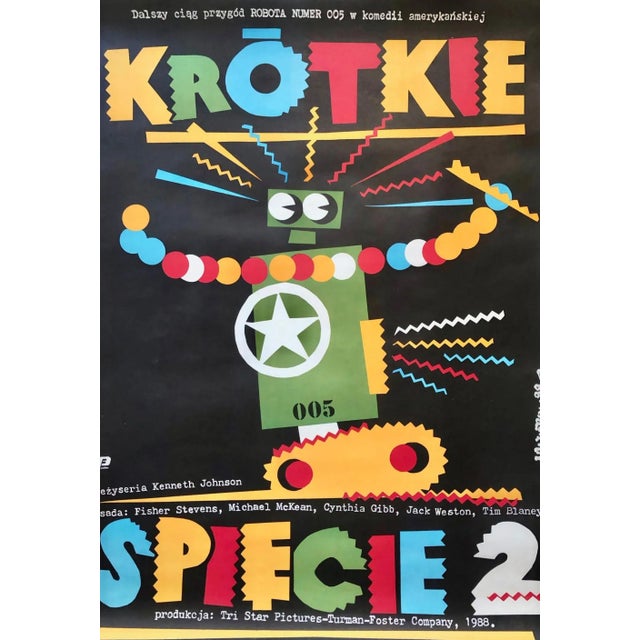Movie Poster Krótkie Spięcie from Erol, 1989 For Sale - Image 3 of 3