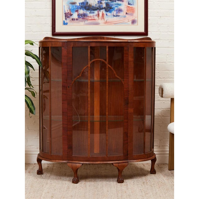 English Walnut Antique Curio For Sale In Los Angeles - Image 6 of 12