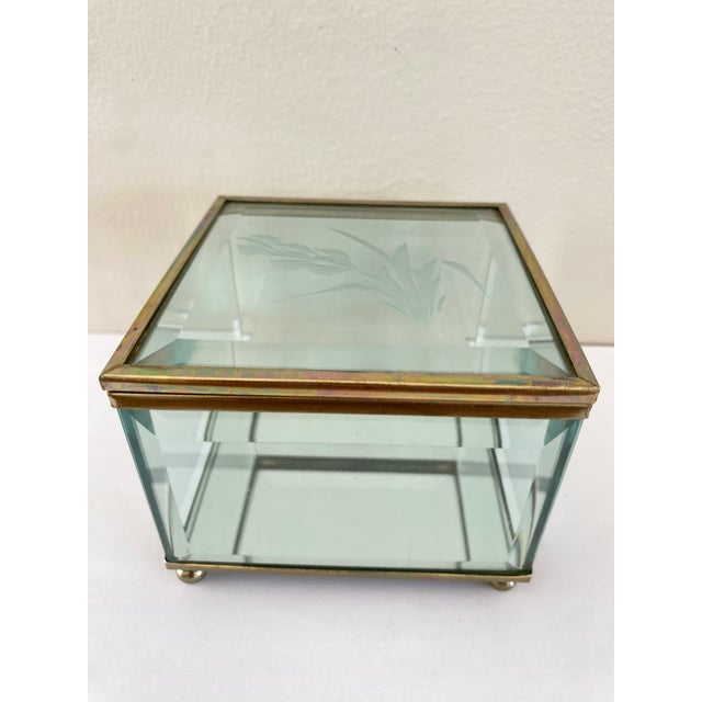Italian Art Deco Beveled Glass Box, Italy, 1930 For Sale - Image 14 of 18
