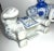 1930s Vintage Chinese Blue & White Porcelain Elephant Candlesticks With Shou Symbols – Pair For Sale - Image 5 of 7