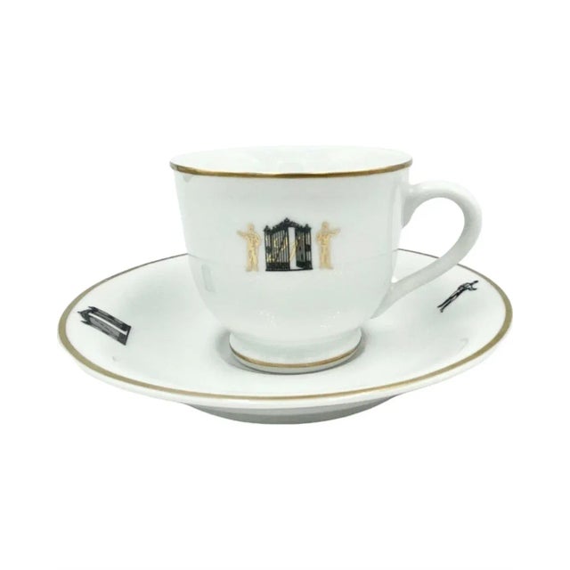 "21" Club New York Nyc Demitasse Coffee Espresso Cup & Saucer For Sale - Image 9 of 12