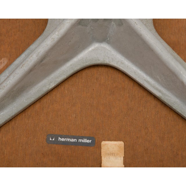 Vintage Eames Herman Miller Square Rolling Side Table Universal Base Faux White Laminate Top For Sale - Image 11 of 12