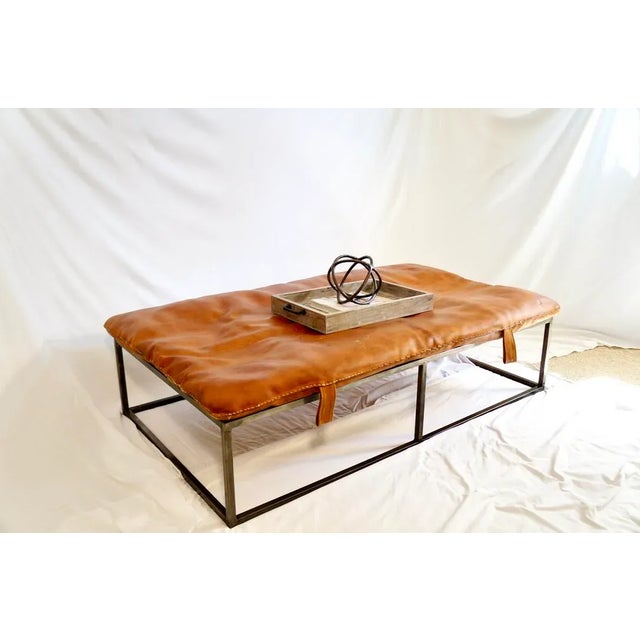 Vintage Leather Gym Mat Coffee Table For Sale - Image 10 of 13