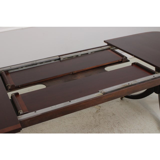 Stickley Banded Top Mahogany Dining Room Table For Sale - Image 13 of 17