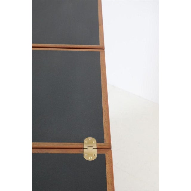 Teak Folding Captains Bar Cabinet with Flip-Top Counter by Reno Wahl Iversen for Dyrlund, 1960s For Sale - Image 12 of 18