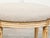 Pair of French Neoclassical Style Bleached Wood Stools with New Upholstery For Sale - Image 10 of 10