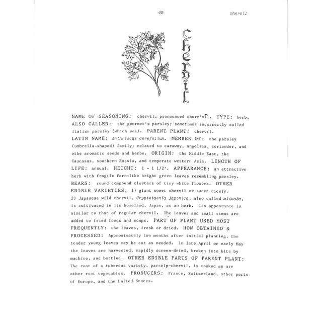 1980s "A Worldly Taste of Seasonings: Herbs & Flowers - Volume I" 1981 Harvey, L. Wallace For Sale - Image 5 of 7