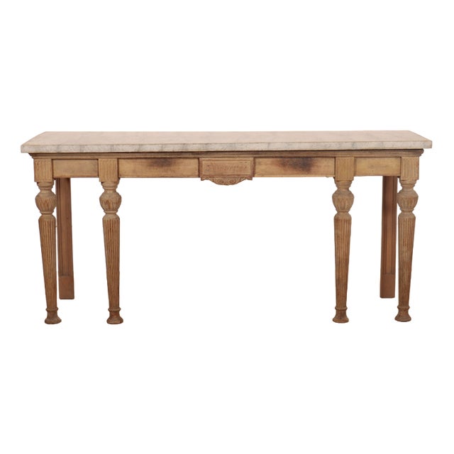 English Bleached Console Table For Sale
